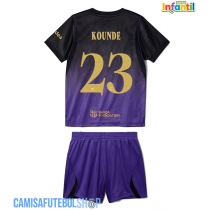 Camisa de time de futebol Barcelona Jules Kounde #23 Replicas 2º Equipamento Infantil 2026-27 Manga Curta (+ Calças curtas)
